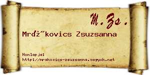 Mrákovics Zsuzsanna névjegykártya